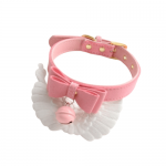 rožinis antkaklis su varpeliu bdsm